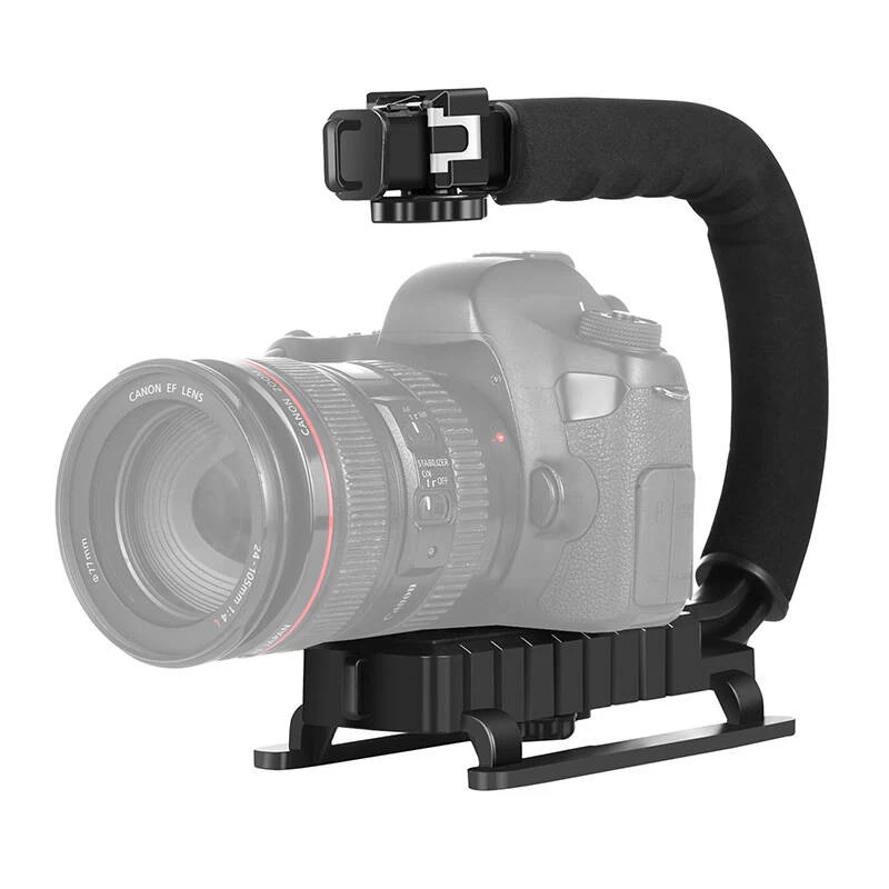 Estabilizador de cámara de mano PULUZ PU3005 con empuñadura en C para cámaras DSLR y de vídeo