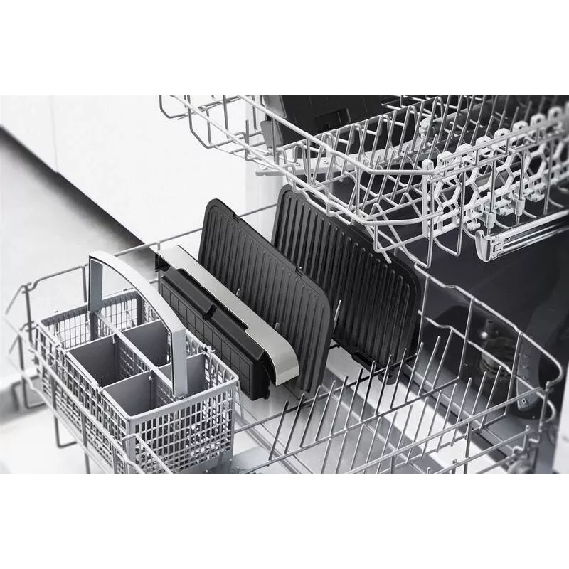 Parrilla eléctrica de contacto Tefal OptiGrill+ XL acero inoxidable — gran capacidad, programas automáticos de cocción