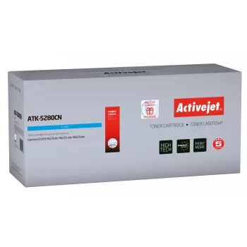 Tóner Activejet ATK-5280CN (sustituto de Kyocera TK-5280C; Supreme; 11000 páginas; cian)