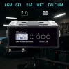 Cargador de baterías QOLTEC 52514 — 12V/24V, 25A, para baterías AGM/GEL/SLA con pantalla LCD