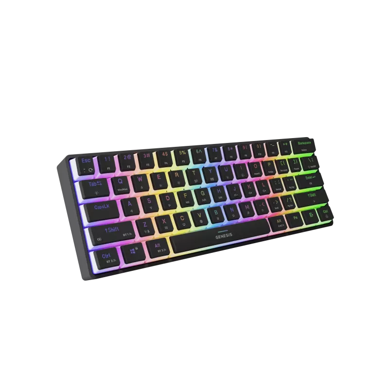 Teclado gaming genesis THOR 660 G2 — inalámbrico (2,4 GHz, Bluetooth) y con cable, diseño compacto