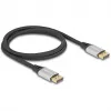 Cable DisplayPort DeLOCK 16K 60 Hz 1 m plateado metal