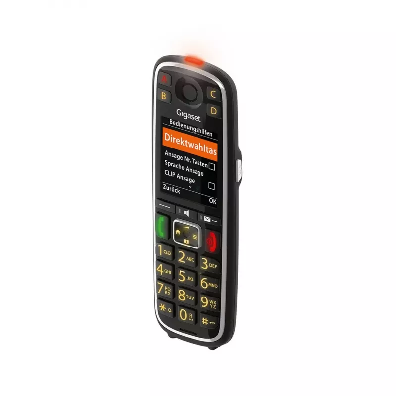 Gigaset E720HX Teléfono analógico/DECT con identificador de llamadas negro