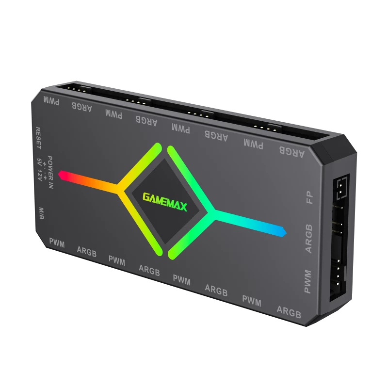 Gamemax | Mando a distancia | V4.0 ARGB PWM HUB BK | Negro | Gamemax