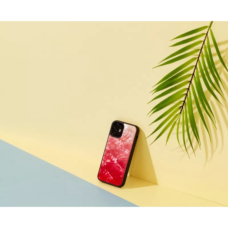 Funda protectora iKins para Apple iPhone 12 mini — Pink Lake con detalles negros