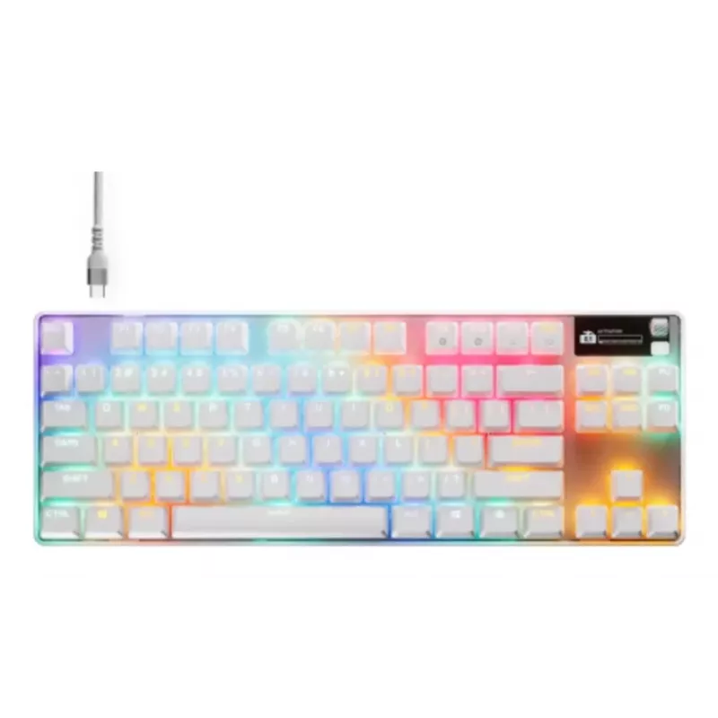 SteelSeries Apex Pro TKL Gen 3 teclado gaming, USB, inglés EE. UU., blanco
