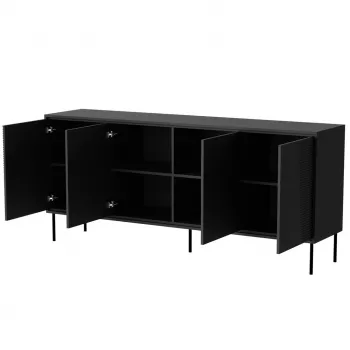 Cómoda 4D ABI 200x45x88 negro mate