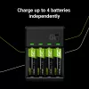 Cargador de pilas Green Cell GC VitalCharger USB, 4 ranuras, AA/AAA, alimentado por USB, negro