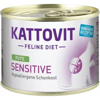 KATTOVIT Sensitive Pavo - Alimento húmedo para gatos - 185 g
