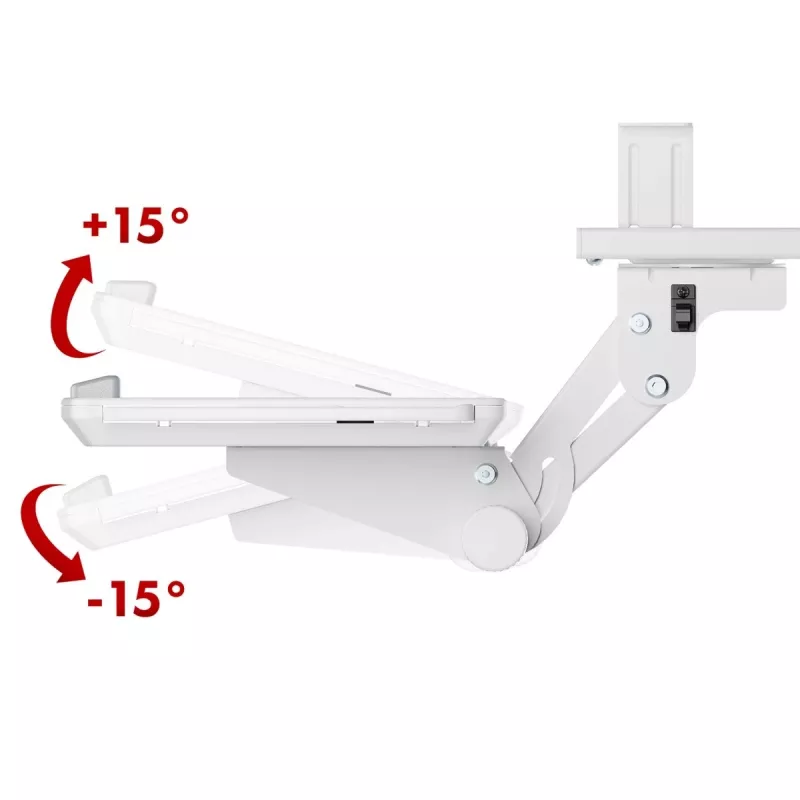 Soporte de teclado MACLEAN MC-156 W — bandeja regulable bajo mesa, carga máx. 5 kg