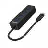 Hub USB Unitek uHUB Q4 — hub de 4 puertos USB 3.2 Gen 1 (Type-A), host USB-C, 5 Gbit/s, 10 W, negro