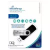 MEDIARANGE MR931-2 - 16 GB - USB Type-A / Micro-USB - 2.0 - 15 MB/s - Anillo giratorio - Plata - Negro