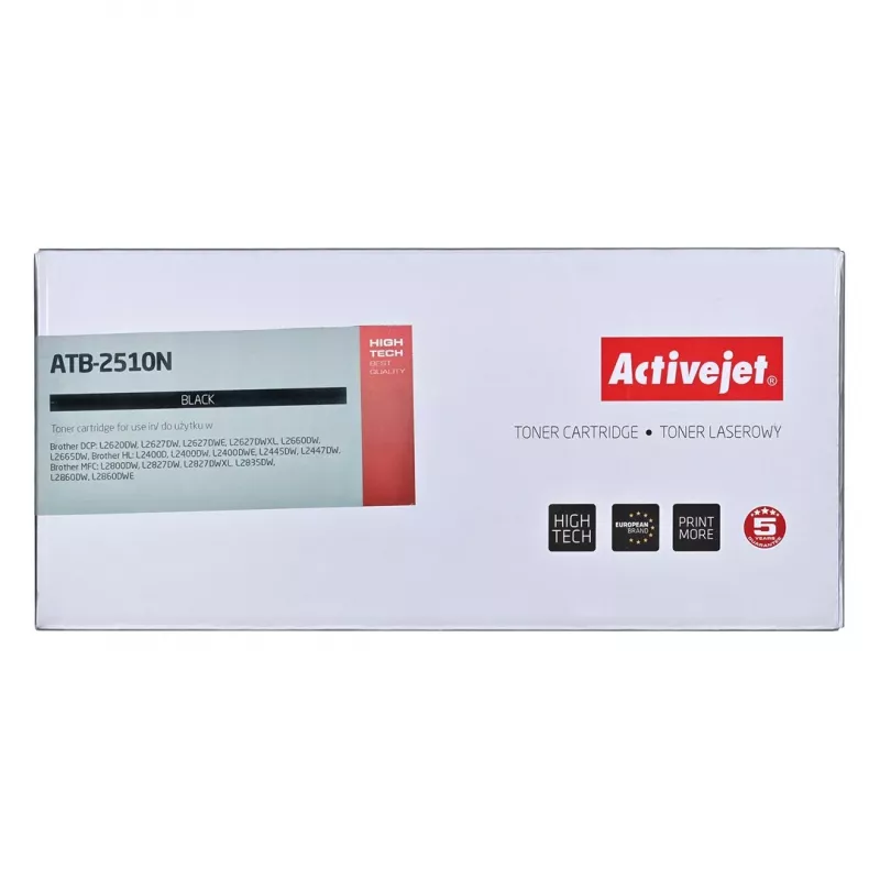 Activejet ATB-2510N Tóner (sustituto de Brother TN2510; Supreme; 1200 páginas; negro)