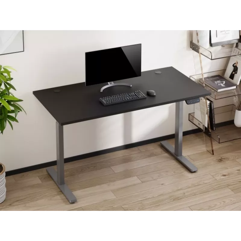 Mesa regulable en altura Up Up Bjorn Gris, tablero M Negro