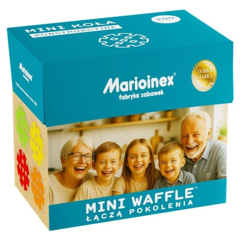Marioinex Mini Waffle bloques de construcción set para mayores – 200 piezas, multicolor, edad recomendada 6+