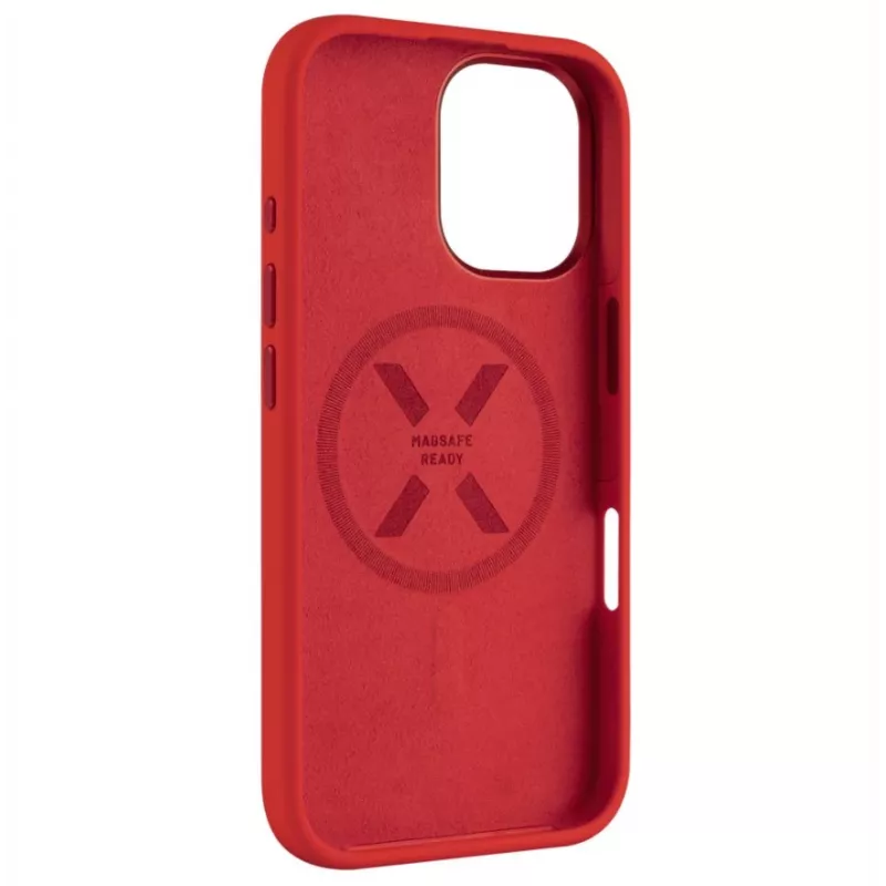 Fixed MagFlow | Funda trasera | Apple | iPhone 16 | Silicona líquida | Roja