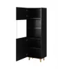 Vitrina Cama Meble PAFOS 60x40x182 cm negro mate — armario de suelo