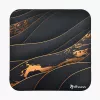 Alfombrilla Arozzi Zona Square — Negro/Oro, alfombrilla protectora para silla y suelo, forma cuadrada