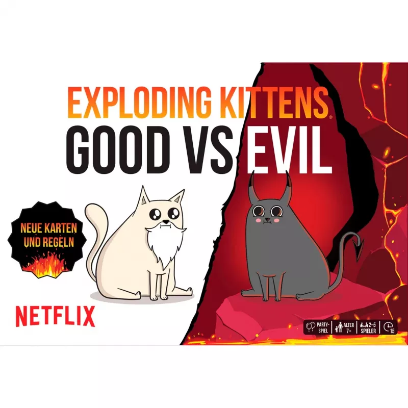 Exploding Kittens - El bueno contra el malo, juego de cartas