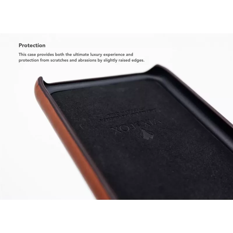 Funda trasera con compartimento para tarjetas VixFox para iPhone XSMAX – marrón caramelo, carcasa trasera con compartimento para tarjetas