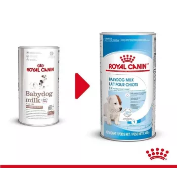 Leche en polvo para cachorros Royal Canin Babydog Milk 400 g — sabor aves, 33% proteína, 39% grasa, vitaminas y minerales