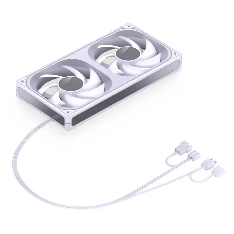 Ventilador de carcasa JONSBO ZB-240W 2x120mm ARGB PWM – blanco