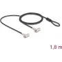 Cable de seguridad Navilock 20936 negro plata 1,8 m