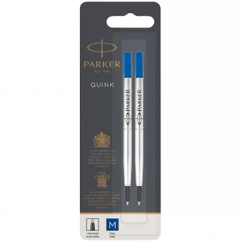 Recambio de rollerball PARKER 2 uds. M Azul Blíster