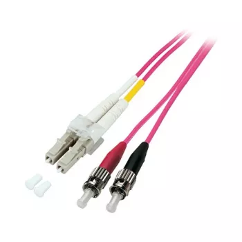 Cable de red de fibra óptica dúplex OM4 (multimodo, 50/125) LC/ST, LSZH, polaridad reversible, 1m, Good Connections®