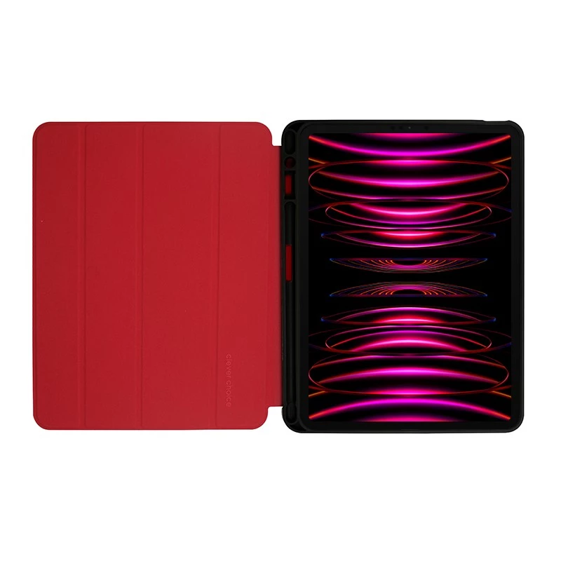 Crong FlexFolio CRG-FXF-IPD112-RED funda tipo folio para iPad Air 11 M3 (2025)/M2 (2024), iPad Air 10.9 (5-4 gen.), iPad Pro 11 (2022-2021), 27,7 cm (10,9″), con soporte para Apple Pencil, roja