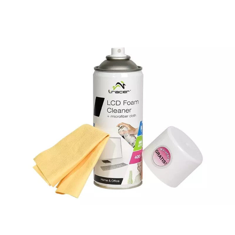 Limpiador en espuma para LCD 400 ml + paño de microfibra