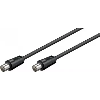 Cable de conexión de antena Goobay de Wentronic, negro, 1,5 m - conector macho IEC/coaxial conector macho IEC/coaxial (68146)