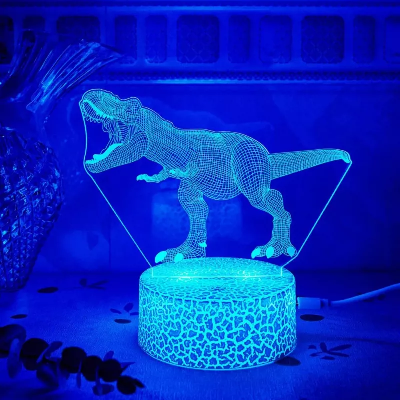 Lámpara LED de mesa MANTA SNL117RGB decoración de luz RGB 3D dinosaurio