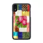 Funda para móvil iKins para iPhone XR — patrón de flores de cerezo, negra