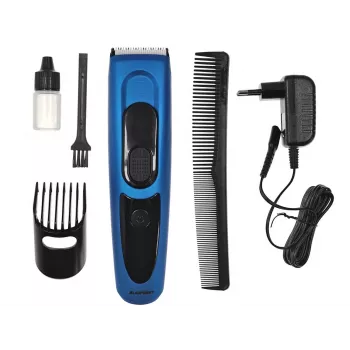 Recortadora de pelo BLAUPUNKT HCC401 — ajustable 3–24 mm, recargable, negro/azul