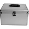MEDIARANGE BOX76 - caja de almacenamiento - 300 discos - plateado - fleece - plástico - madera - 120 mm - aluminio