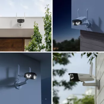 Reolink Duo Serie W730 - Cámara WiFi exterior 4K, doble objetivo, visión panorámica 180°, detección de personas/vehículos/animales