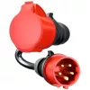 Adaptador para Gemini flex 22 kW CEE rojo trifásico 32A > CEE rojo 16A negro 30cm