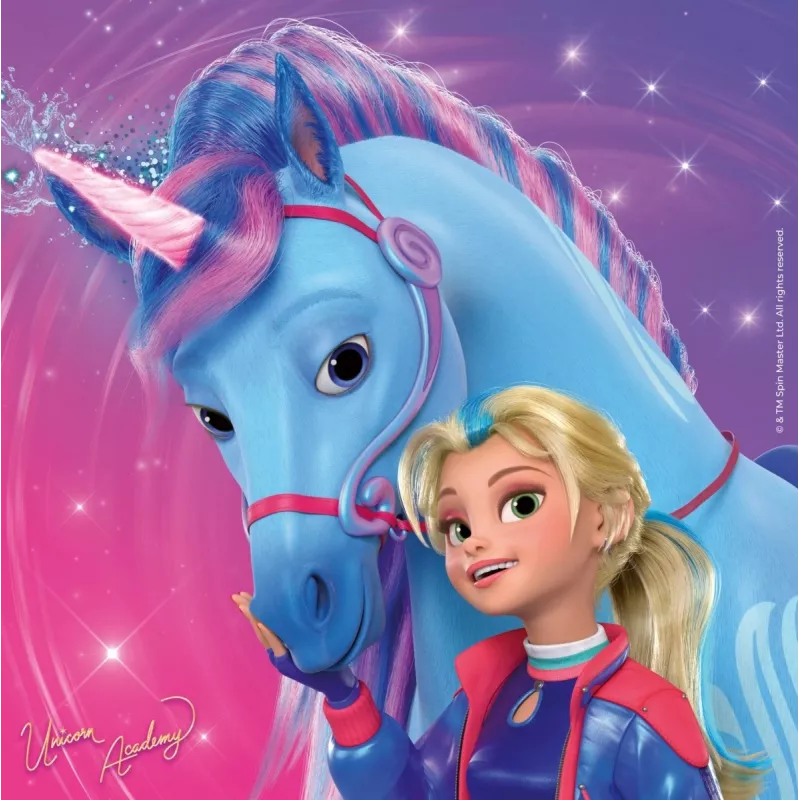 Puzle Ravensburger Unicorn Academy – 3 x 49 piezas, set para niños