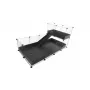 Jaula modular C&C de un piso 4x2 + altillo 2x1 + rampa negra
