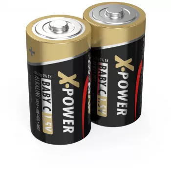 Pila alcalina ANSMANN X-Power, (C), pack de 2 (5015623), 7500mAh