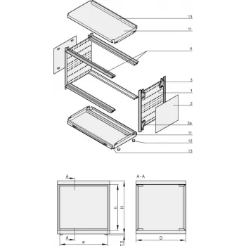 SCHROFF RATIOPAC AIR 193/4U 84HP 315D - accesorio para rack - 4 U