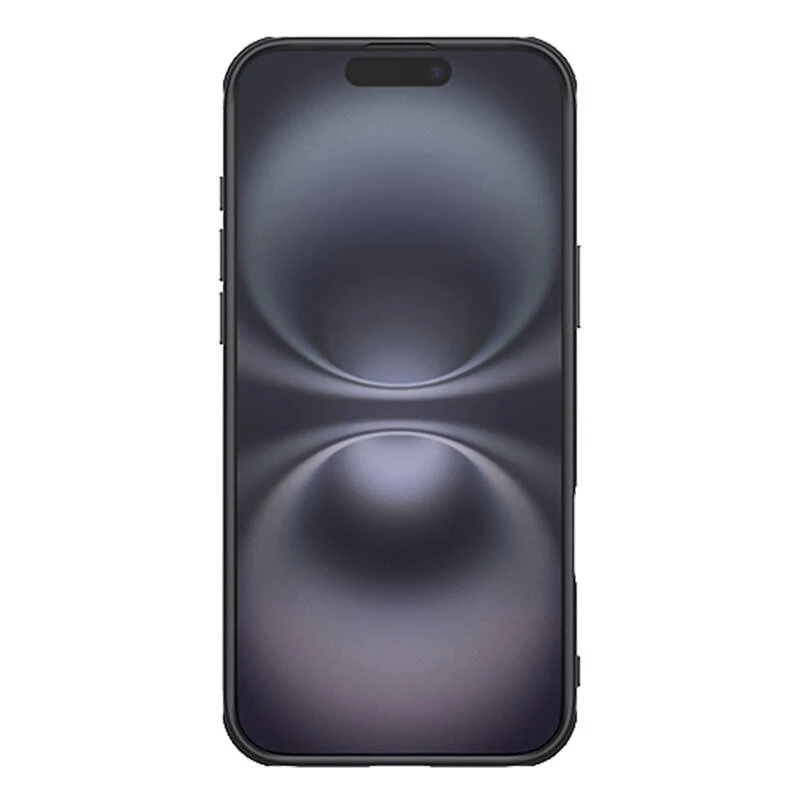 Funda protectora Nillkin para iPhone 16 Plus Super Frosted Pro — negra, carcasa rígida delgada