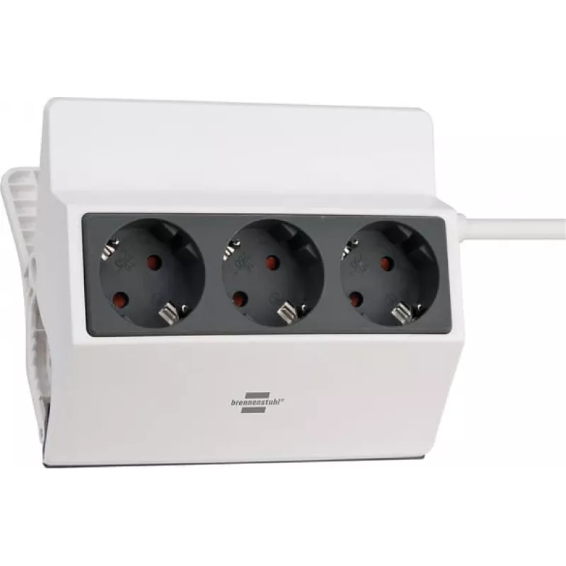 Brennenstuhl 1150070, 3 m, 3 salidas de corriente, para interior, IP20, antracita, blanco, 16 A