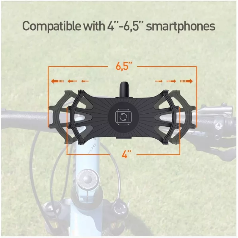 Soporte para móvil de bicicleta Tellur BPH100 negro – soporte de manillar para smartphones, ajustable