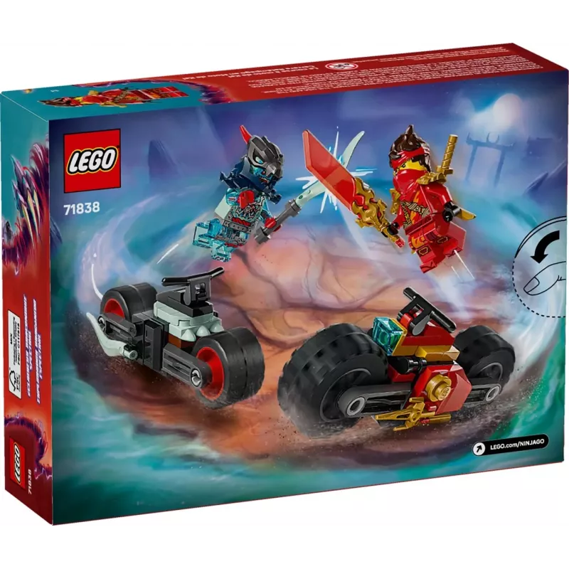 Set de construcción LEGO NINJAGO 71838 Carrera de velocidad en moto de Kai — 79 piezas, 2 minifiguras, edad 6+, dimensiones 40×30×90 mm