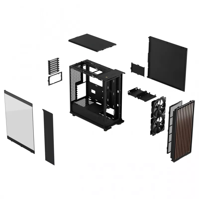 Caja de PC Fractal Design North torre midi negra
