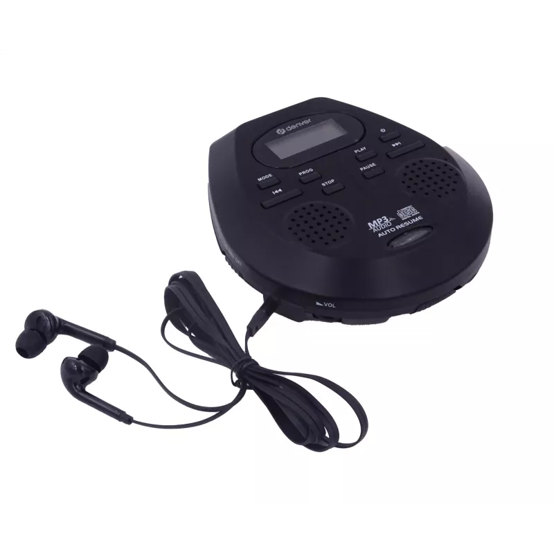 Reproductor de CD portátil Denver DMP-395B Negro Reproducción MP3 Pantalla LCD