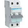 Hager MCN516. Número de polos: 2 polos. Frecuencia de entrada de corriente alterna: 50/60 Hz, corriente nominal de servicio: 16 A. Ancho: 35 mm, profundidad: 70 mm, altura: 83 mm (MCN516)