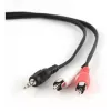 Gembird 1,5 m - 3,5 mm/2xRCA - M/M 1,5 m 3,5 mm 2 x RCA negro - rojo - blanco (CCA-458)